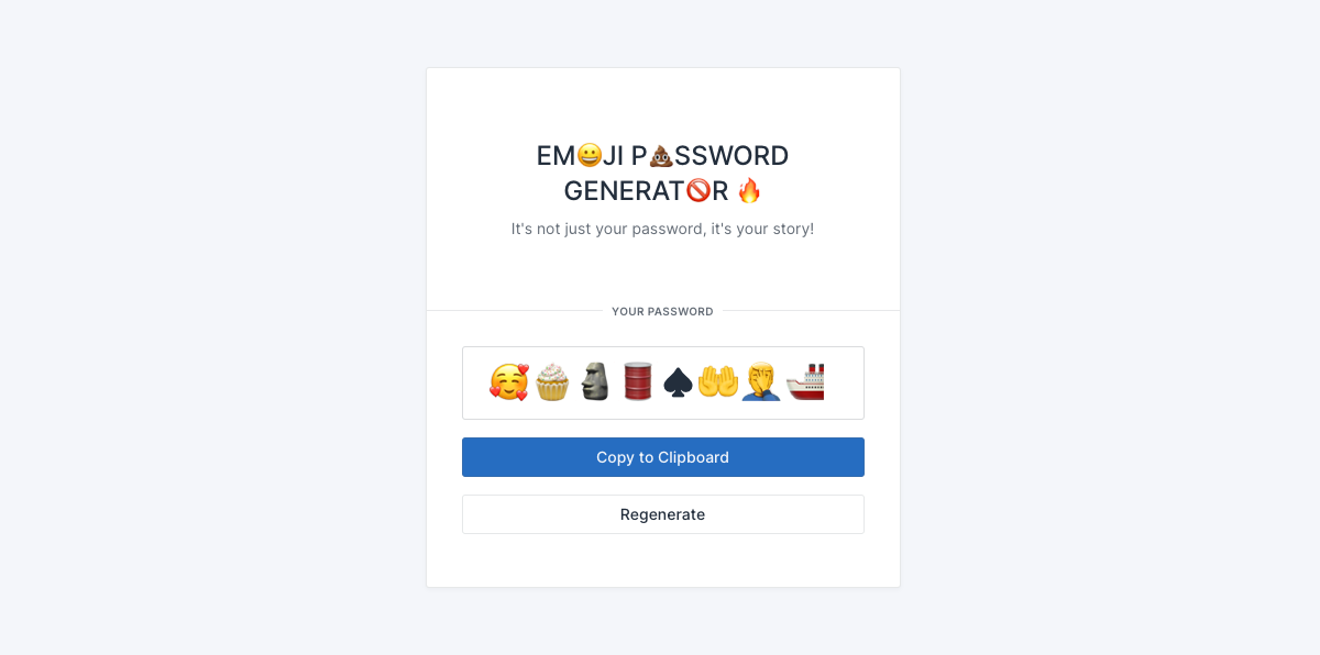 Emoji Password Generator